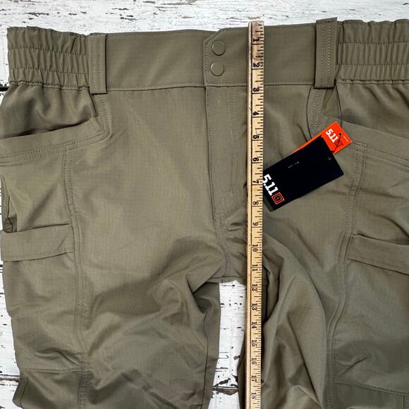 5.11 Tactical Women's Azurite Pants Covert Green Size 16 New with Flaw Cargo - Picture 6 of 14